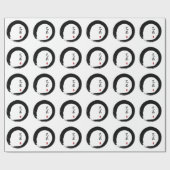 Enso Circle und Brother Calligraphy Geschenkpapier (Flach)