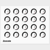 Enso Circle und Brother Calligraphy Quadratischer Aufkleber (Blatt)