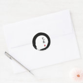 Enso Circle und Brother Calligraphy Runder Aufkleber (Umschlag)