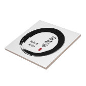 Enso Circle und Künstlerkalligraphie Fliese (Seite)