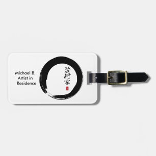 Enso Circle und Künstlerkalligraphie Gepäckanhänger