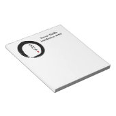 Enso Circle und Künstlerkalligraphie Notizblock (angewinkelt)
