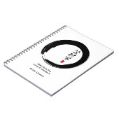 Enso Circle und Künstlerkalligraphie Notizblock (Linke Seite)