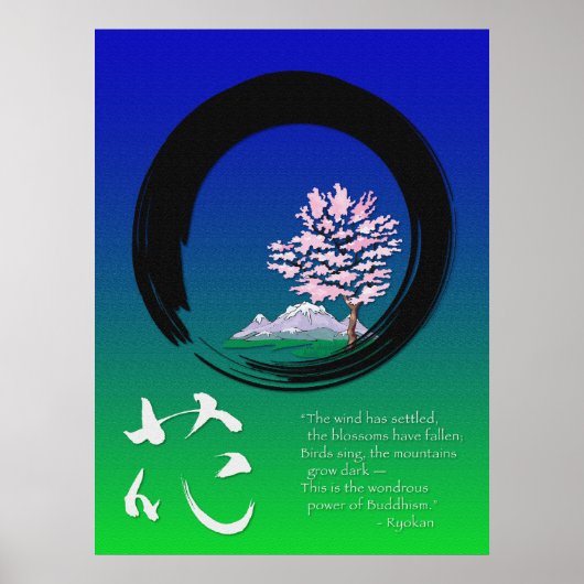 Enso Circle und Zen Weisheit von Ryokan Poster (Vorne)