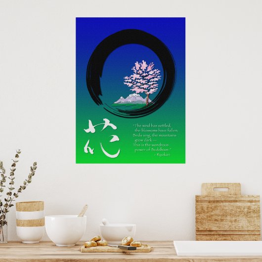 Enso Circle und Zen Weisheit von Ryokan Poster (Küche)