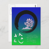 Enso Circle und Zen Weisheit von Ryokan Postkarte (Vorne/Hinten)