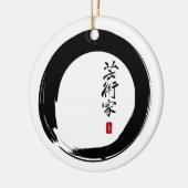 Enso Circle with Calligraphy for Artist Keramik Ornament (Links)