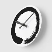 Enso Circle Zen Calligraphie Runde Wanduhr (Winkel)