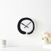 Enso Circle Zen Calligraphie Runde Wanduhr (Zuhause)