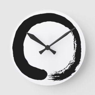 Enso Circle Zen Calligraphie Runde Wanduhr