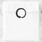 Enso Circle Zen Calligraphie Runder Aufkleber (Tasche)