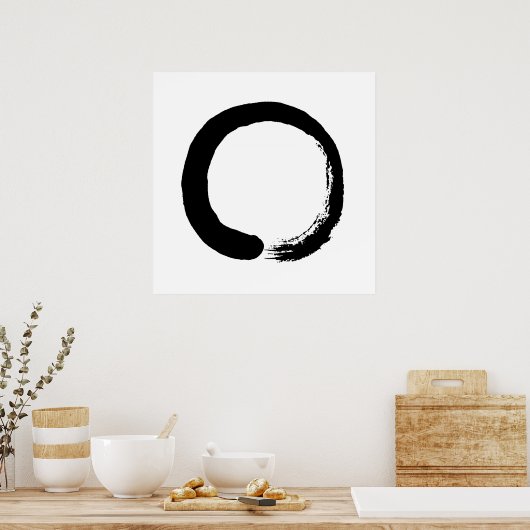 Enso Circle Zen Calligraphy Poster (Küche)