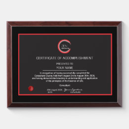 ENSO Essence of Life Leistungszertifikat Awardplakette