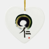 Enso - Kanji für Wohlwollen Keramik Ornament (Vorne)