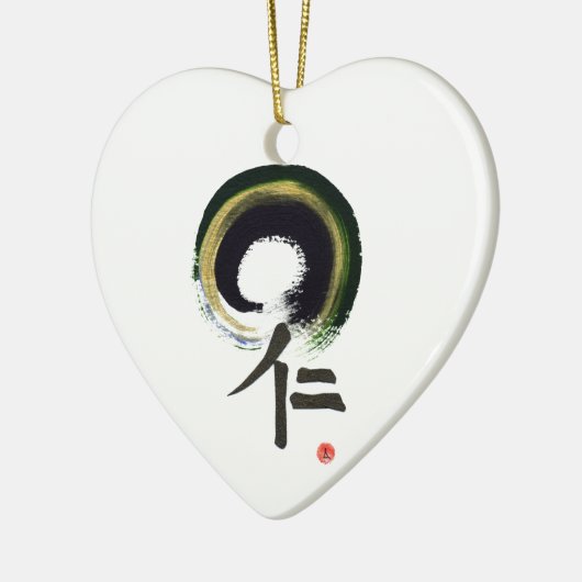 Enso - Kanji für Wohlwollen Keramik Ornament (Links)