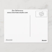 Enso - Kanji-Zeichen für Reverence, Sumi-e Postkarte (Rückseite)