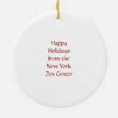 Enso Kreis mit Glück-Weihnachtsverzierung Keramik Ornament (Hinten)