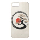 Enso Kreis und Bonsais-Baum auf Leinwand Case-Mate iPhone Hülle (Rückseite)