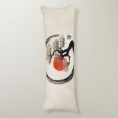 Enso Kreis und Bonsais-Baum auf Leinwand Seitenschläferkissen (Vorderseite Vertikal)