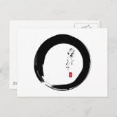 Enso mit Kanji "Mit Liebe" Postkarte (Vorne/Hinten)