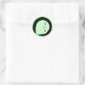 Enso mit Kanji "Mit Liebe" Runder Aufkleber (Tasche)