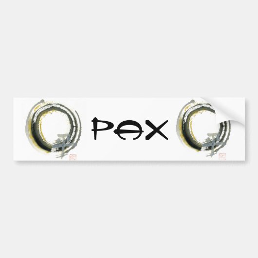 Enso mit Pax, Sumi-e Autoaufkleber (Vorne)