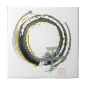 Enso mit Pax, Sumi-e Fliese (Vorderseite)