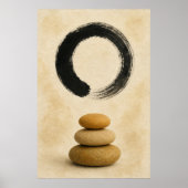 Enso Over Stones Gouache Boho Art Poster (Vorne)