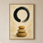 Enso Over Stones Gouache Boho Art Poster
