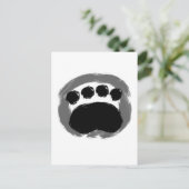 Enso Paw Design Postkarte (Stehend Vorderseite)