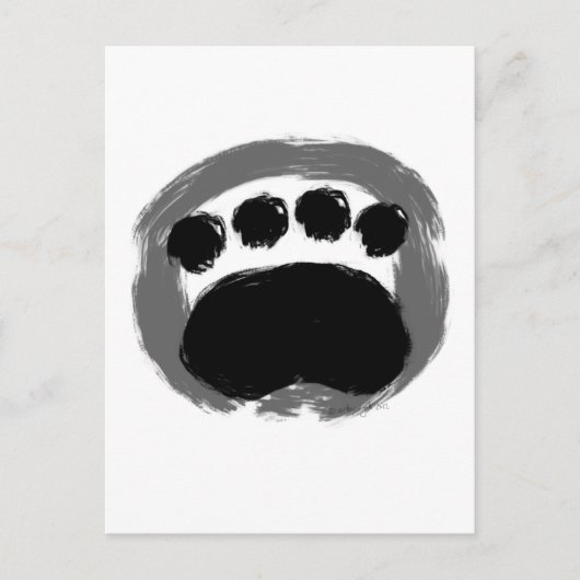 Enso Paw Design Postkarte (Vorderseite)
