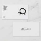 Enso, schwarze Sumi Tinte Visitenkarte (Vorne/Hinten)