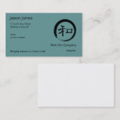 Enso Symbol mit Harmonie-Symbol Visitenkarte (Vorne/Hinten)