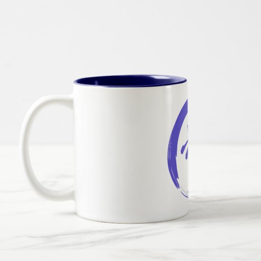 Enso-Symbol mit Zen-Symbol Zweifarbige Tasse (Links)