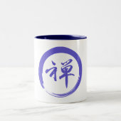 Enso-Symbol mit Zen-Symbol Zweifarbige Tasse (Mittel)