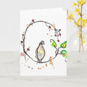 Enso Wachtel-Gruß-Karte Karte (Gelbe Blume)