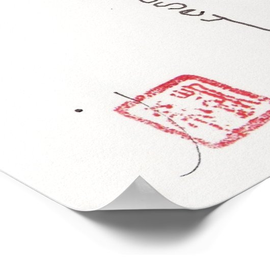 Enso Willow Bud Art Print Poster (Ecke)