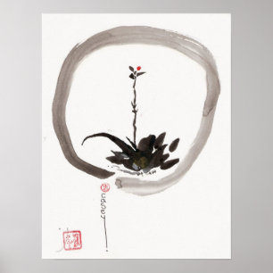 Enso Willow Bud Art Print Poster
