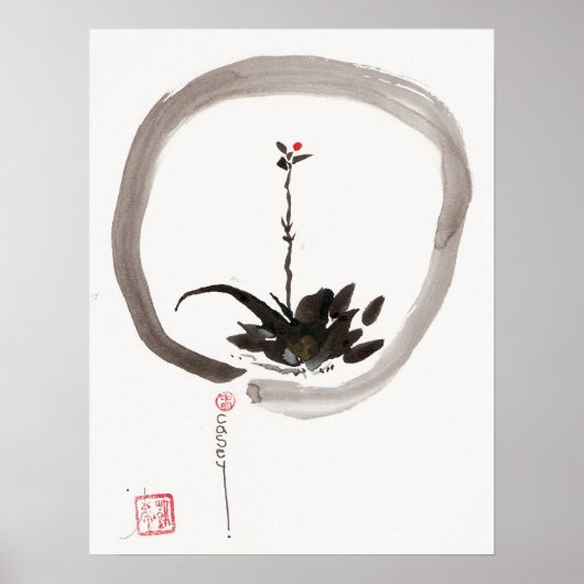 Enso Willow Bud Art Print Poster (Vorne)
