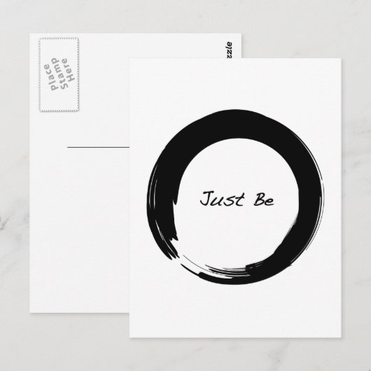 Enso with Just Be Postkarte (Vorne/Hinten)