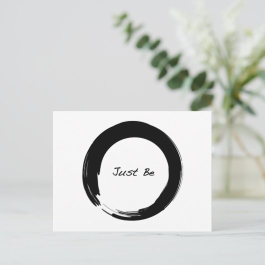 Enso with Just Be Postkarte (Stehend Vorderseite)