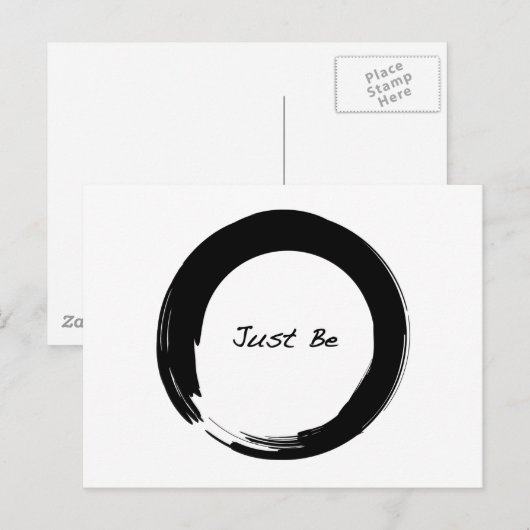 Enso with Just Be Postkarte (Vorne/Hinten)