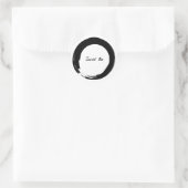 Enso with Just Be Runder Aufkleber (Tasche)