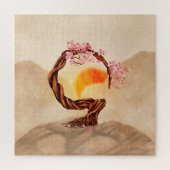 Enso Zen Blossoming Sakura Bonsai Puzzle (Vertikal)