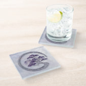 Enso Zen Circle Amethyst Bonsai Tree Glasuntersetzer (Schrägansicht)