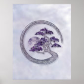 Enso Zen Circle Amethyst Bonsai Tree Poster (Vorne)