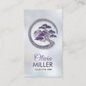 Enso Zen Circle Amethyst Bonsai Tree Visitenkarte (Vorderseite)