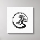 Enso Zen Circle and Bonsai Tree Leinwanddruck (Vorderseite)