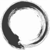 Enso Zen Circle Aufkleber (Vorderseite)