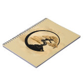 Enso Zen Circle Bonsai - Goldener Sonnenaufgang Notizblock (Linke Seite)